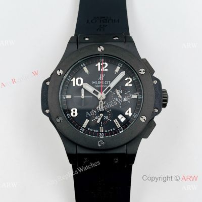 Fake Hublot Geneve Big Bang Black Chronograph Men Watch 44mm